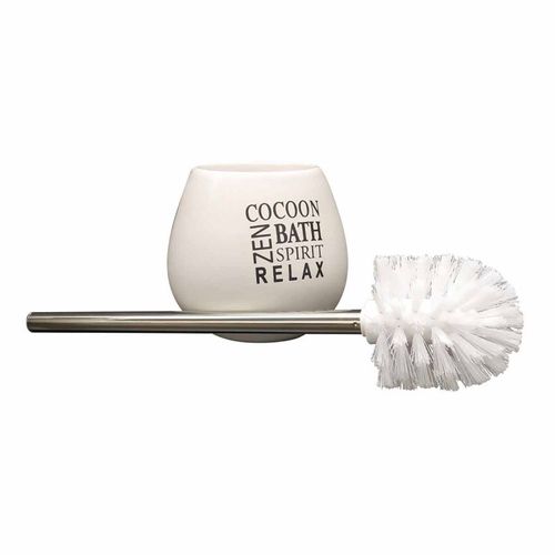 Brosse Wc Céramique "tikal" 38cm Blanc