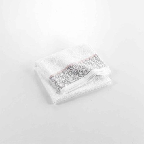 Serviette De Toilette Jacquard "belina" 50x90cm Blanc