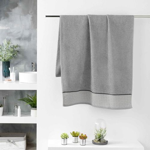 Drap De Douche Jacquard "belina" 70x130cm Gris