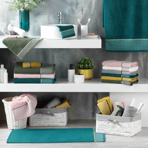 Drap De Bain Jacquard "belina" 90x150cm Kaki