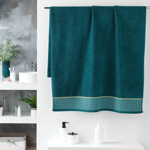Drap De Bain Jacquard "belina" 90x150cm Bleu