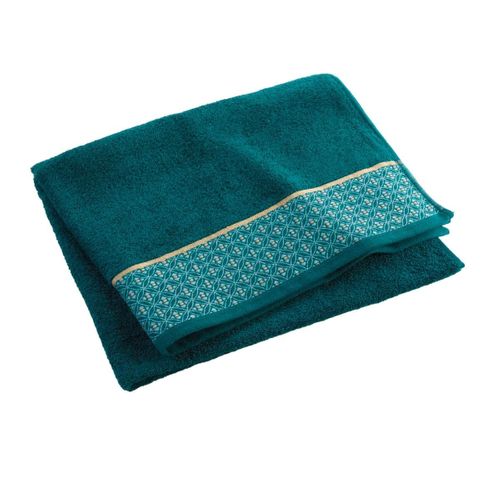 Drap De Bain Jacquard "belina" 90x150cm Bleu