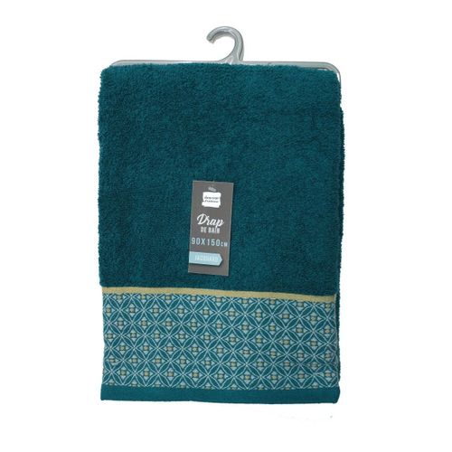 Drap De Bain Jacquard "belina" 90x150cm Bleu