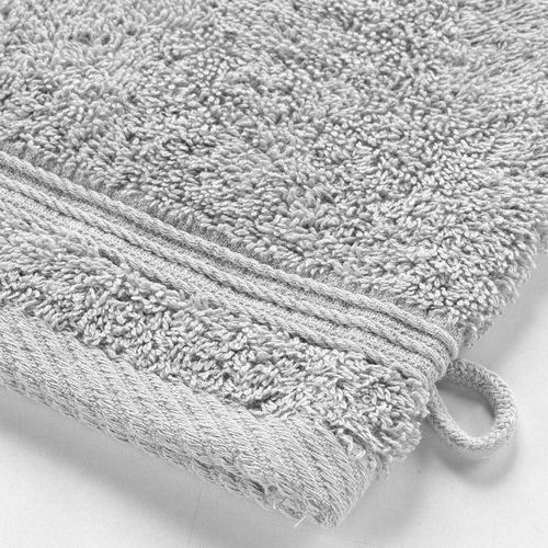 Lot De 2 Gants De Toilette "tendresse" 15x21cm Gris Perle