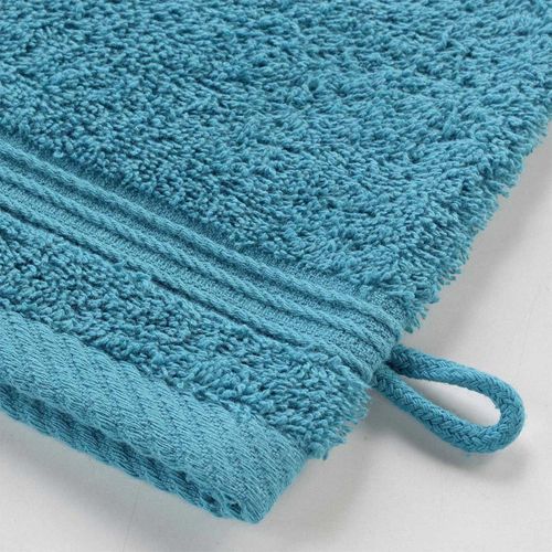 Lot De 2 Gants De Toilette "tendresse" 15x21cm Bleu Paon