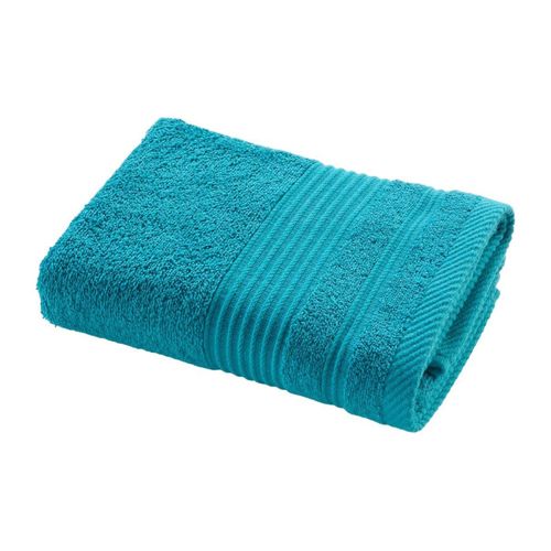 Serviette De Toilette "tendresse" 50x90cm Bleu Paon