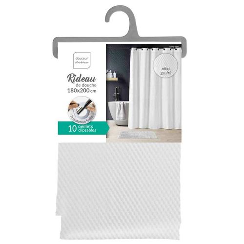Rideau De Douche "dotty" 180x200cm Blanc