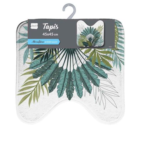 Tapis Wc Imprimé "panazio" 45x45cm Vert