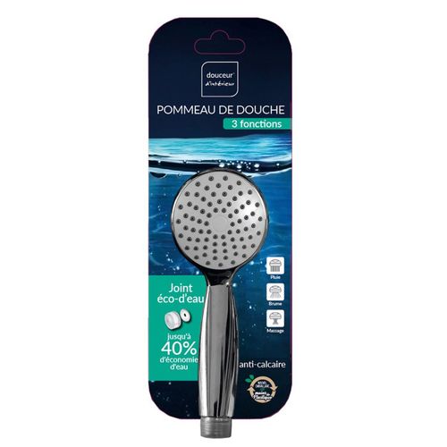 Douchette 3 Fonctions "eco D'eau" 19cm Chrome