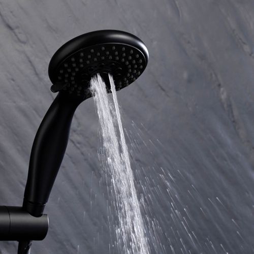 Ensemble De Douche 3 Fonctions "hydro" 22cm Noir