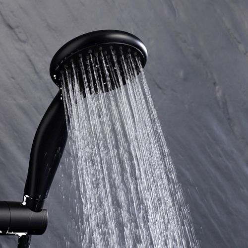 Ensemble De Douche 3 Fonctions "hydro" 22cm Noir