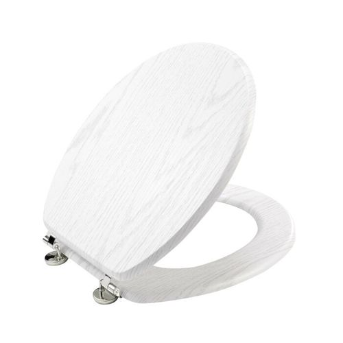 Abattant Wc - - Effet Bois - 45x37.5 Cm - Blanc