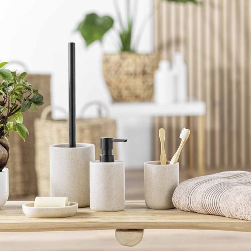 Porte Savon Design "granite" 12cm Sable