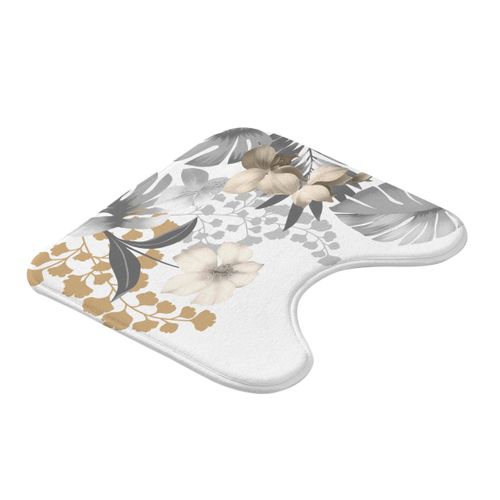 Tapis Contour Wc "kelly" 45x45cm Blanc