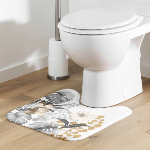 Tapis Contour Wc "kelly" 45x45cm Blanc