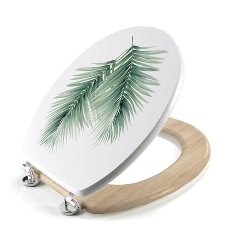 Abattant Wc Déco "havane" 46cm Blanc