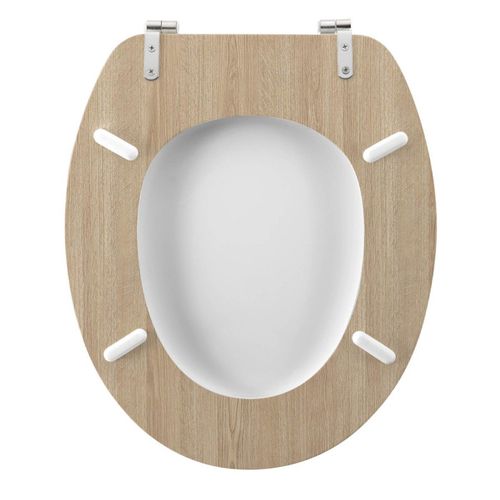 Abattant Wc Déco "havane" 46cm Blanc