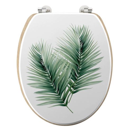 Abattant Wc Déco "havane" 46cm Blanc