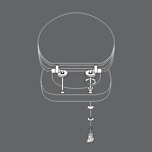 Abattant Wc Déco "havane" 46cm Blanc