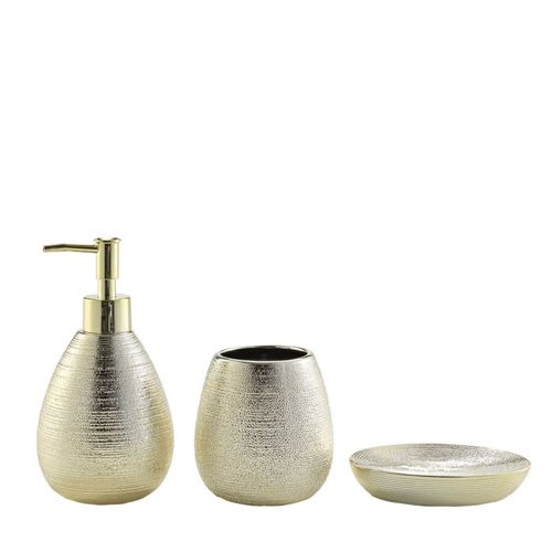 Distributeur De Savon Déco "trésor" 17cm Doré