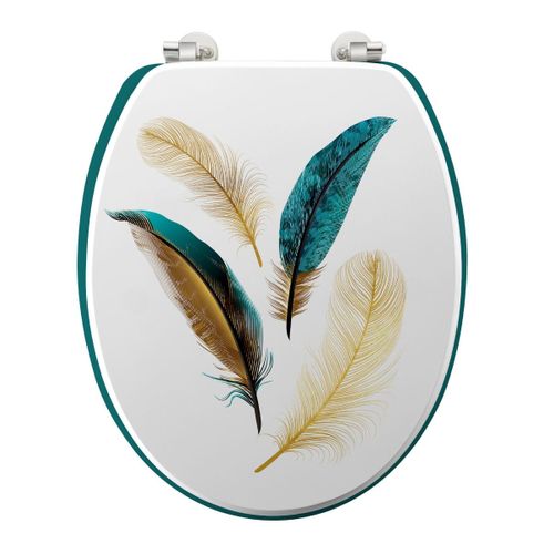 Abattant Wc Déco "plumiss" 46cm Multicolore