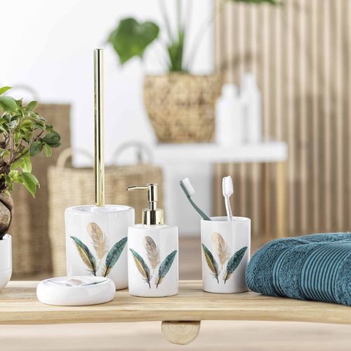 Brosse Wc Déco "plumiss" 40cm Multicolore