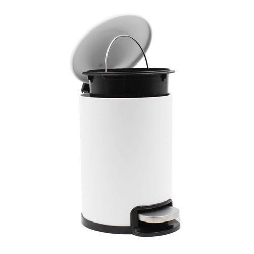 Poubelle De Salle De Bain En Métal "metaline" 3l Blanc