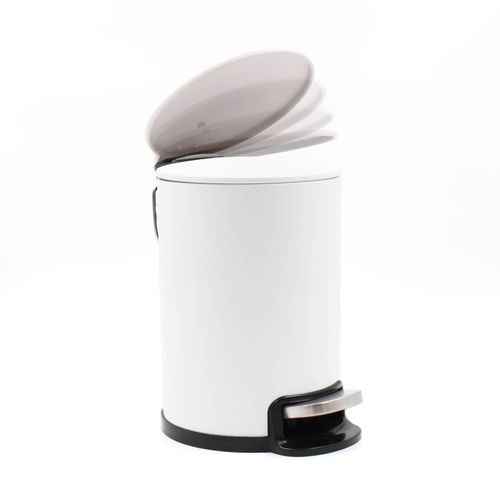 Poubelle De Salle De Bain En Métal "metaline" 3l Blanc