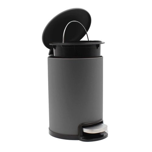 Poubelle De Salle De Bain En Métal "metaline" 3l Anthracite