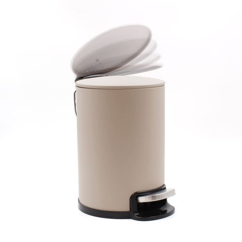 Poubelle De Salle De Bain Métal Mat - 17x21x26 Cm - Taupe