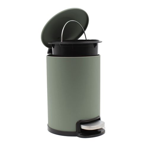 Poubelle De Salle De Bain Métal Mat - 17x21x26 Cm - Sauge