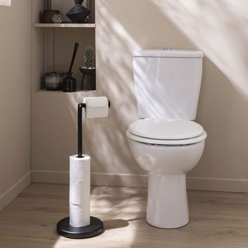 Dérouleur Papier Wc Avec Réserve "filano" 55cm Noir
