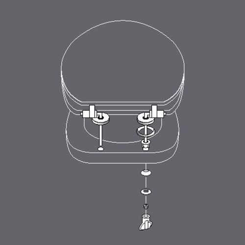 Abattant Wc Imprimé "ginkoblue" 45cm Vert Foncé