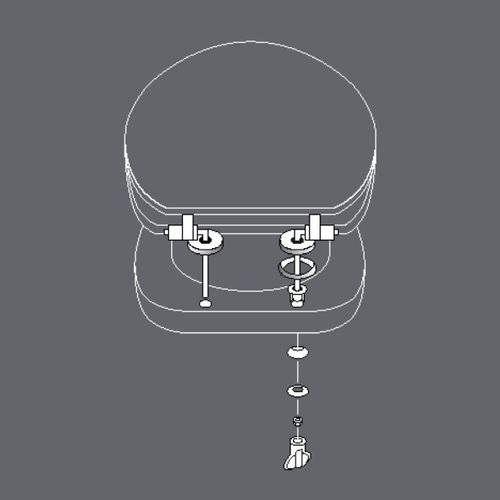 Abattant Wc Imprimé "effet Marbre" 46cm Blanc