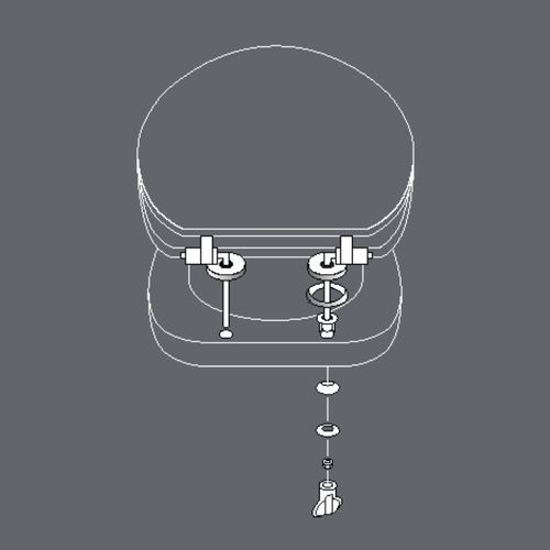Abattant Wc Imprimé Palmier "cocoty" 45cm Noir