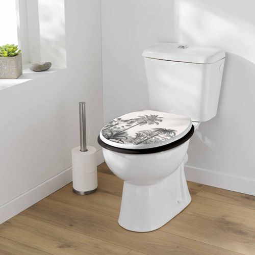 Abattant Wc Imprimé Palmier "cocoty" 45cm Noir
