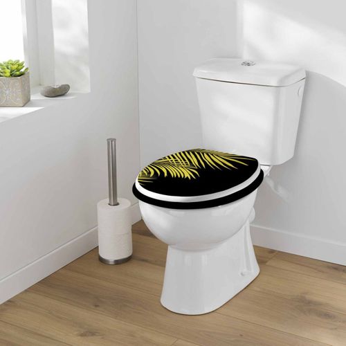 Abattant Wc Imprimé Feuille "orbella" 45cm Noir
