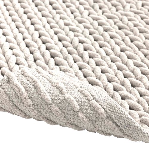 Tapis De Bain En Chenille Douce Antidérapant - 50x80 Cm - Naturel