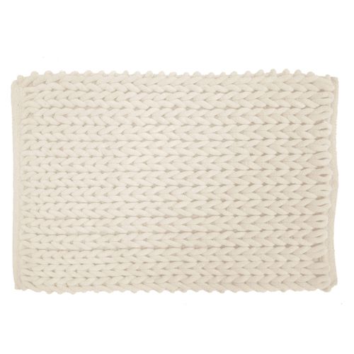 Tapis De Bain En Chenille Douce Antidérapant - 50x80 Cm - Naturel