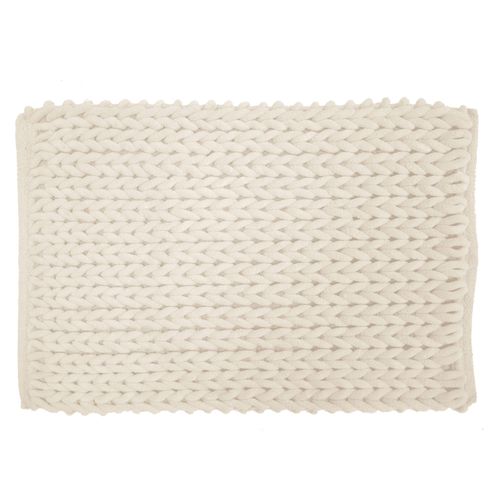 Tapis De Bain En Chenille Douce Antidérapant - 50x80 Cm - Naturel