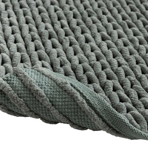Tapis De Bain En Chenille Douce Antidérapant - 50x80 Cm - Kaki