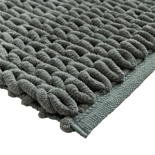 Tapis De Bain En Chenille Douce Antidérapant - 50x80 Cm - Kaki