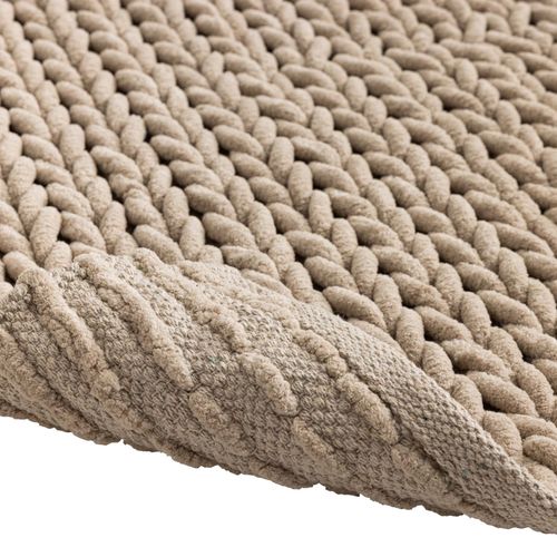Tapis De Bain En Chenille Douce Antidérapant - 50x80 Cm - Sable