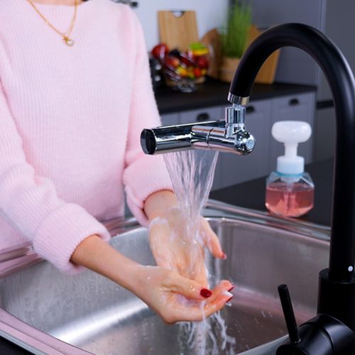 Tête De Robinet Rotative 360° Universelle 4 En 1 Avec 4 Modes D'eau Pour Cuisine Et Salle De Bain