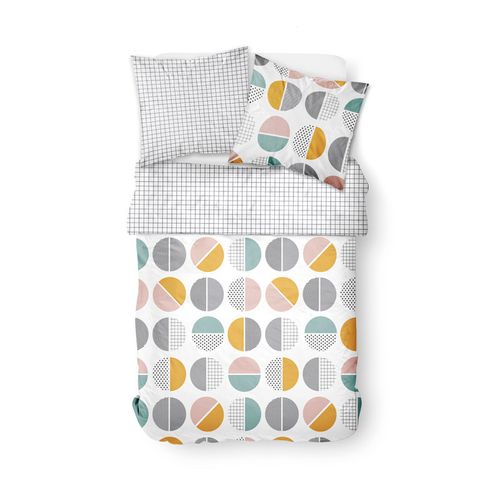 Parure De Couette Réversible Today 100% Coton 57 Fils 5.45 Taille 240x260 Cm