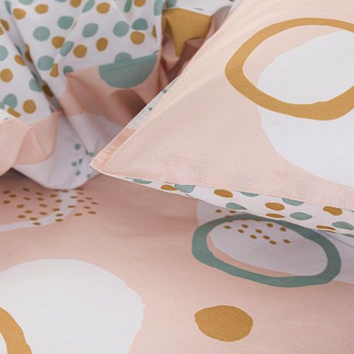 Parure De Couette Réversible Today 100% Coton 57 Fils 5.56 Taille 240x260 Cm