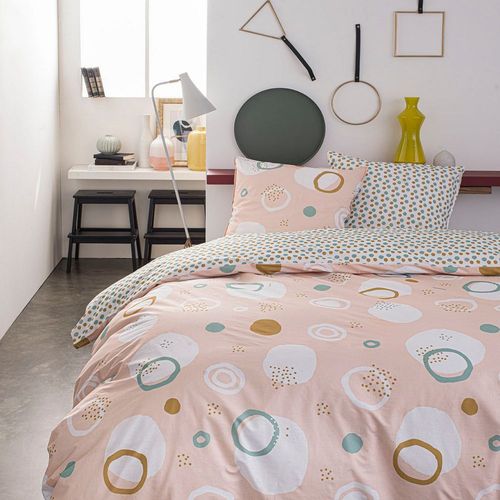 Parure De Couette Réversible Today 100% Coton 57 Fils 5.56 Taille 240x260 Cm