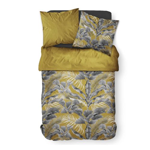 Parure De Lit Coton 2 Personnes Imprimé Jungle Sunshine Marron