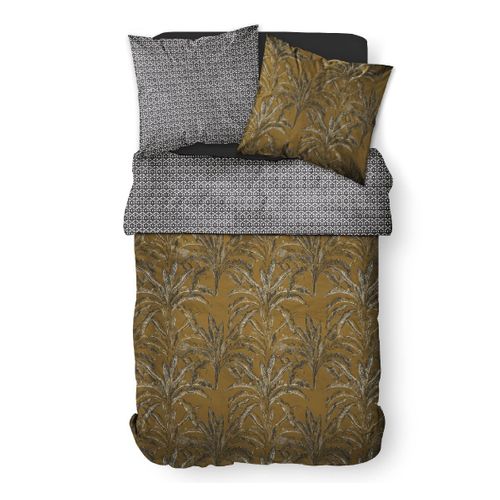 Parure De Lit Coton 2 Personnes Imprimé Jungle Sunshine Marron