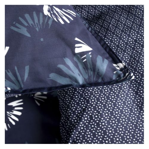 Parure De Lit Coton 2 Personnes Imprimé Floral Sunshine Bleu